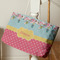 Easter Birdhouses Large Rope Tote - Life Style