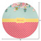 Easter Birdhouses Round Area Rug - Size