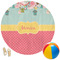 Easter Birdhouses Round Beach Towel (Personalized)