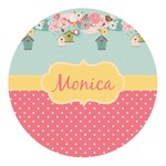 Easter Birdhouses Round Decal (Personalized)