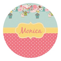 Easter Birdhouses Round Decal - Large (Personalized)