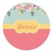 Easter Birdhouses Round Decal