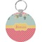Easter Birdhouses Round Keychain (Personalized)