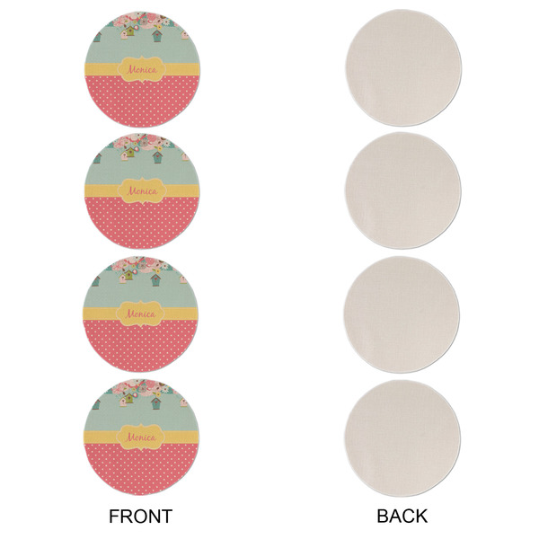 Easter Birdhouses Round Linen Placemats - APPROVAL Set of 4 (single sided)