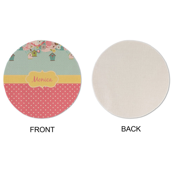 Easter Birdhouses Round Linen Placemats - APPROVAL (single sided)