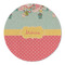 Easter Birdhouses Round Linen Placemats - FRONT (Double Sided)