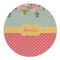 Easter Birdhouses Round Linen Placemats - FRONT (Single Sided)