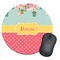 Easter Birdhouses Round Mouse Pad