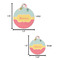 Easter Birdhouses Round Pet ID Tag - Large - Comparison Scale
