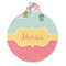 Easter Birdhouses Round Pet ID Tag - Large - Front
