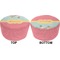 Easter Birdhouses Round Pouf Ottoman (Top and Bottom)
