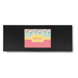 Easter Birdhouses Rubber Bar Mat (Personalized)