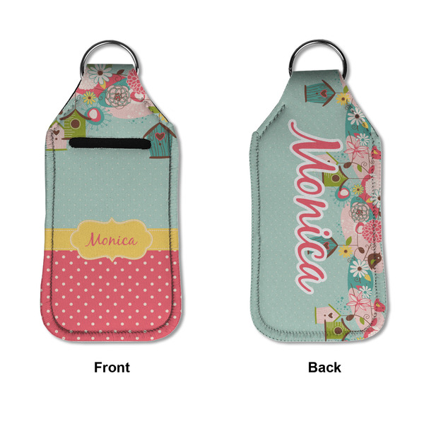 Easter Birdhouses Sanitizer Holder Keychain - Large APPROVAL (Flat)