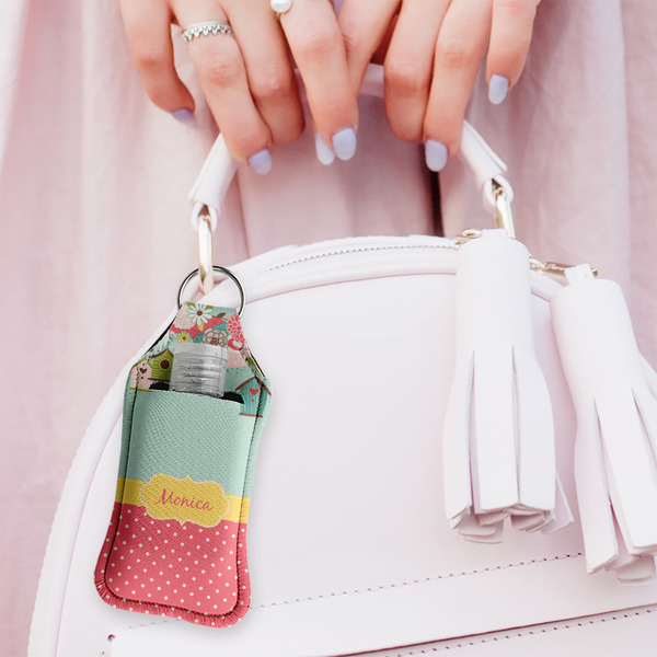 Easter Birdhouses Sanitizer Holder Keychain - Large (LIFESTYLE)