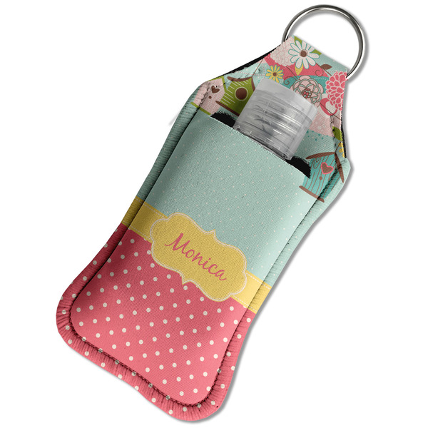Easter Birdhouses Sanitizer Holder Keychain - Large in Case
