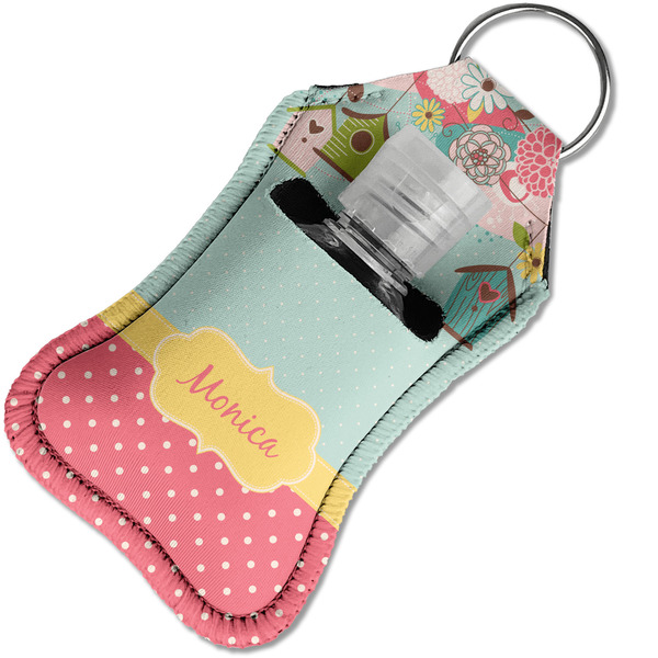 Easter Birdhouses Sanitizer Holder Keychain - Small in Case