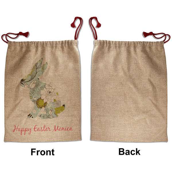 Easter Birdhouses Santa Bag - Approval - Front