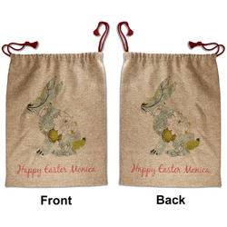 Easter Birdhouses Santa Sack - Front & Back (Personalized)