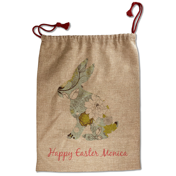 Easter Birdhouses Santa Bag - Front