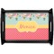 Easter Birdhouses Black Wooden Tray - Small (Personalized)