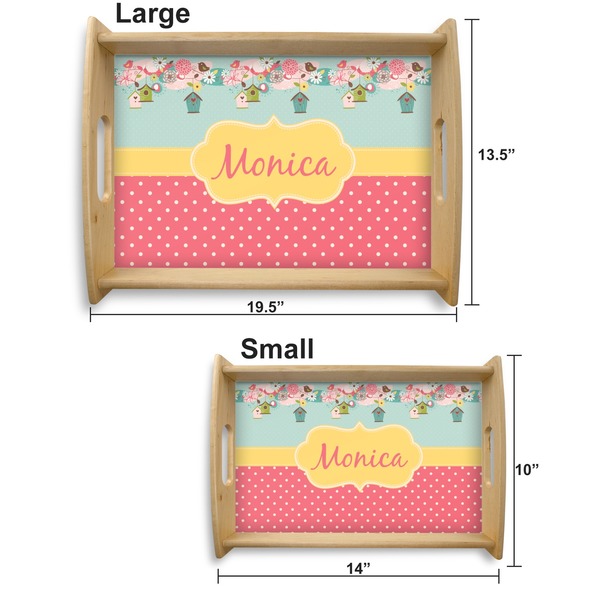 Easter Birdhouses Serving Tray Wood Sizes