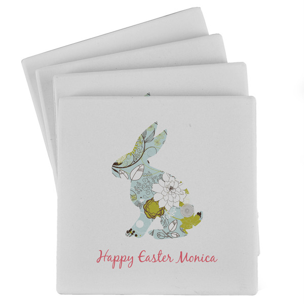 Custom Easter Birdhouses Absorbent Stone Coasters - Set of 4 (Personalized)