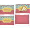 Easter Birdhouses Set of Rectangular Appetizer / Dessert Plates