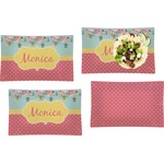 Easter Birdhouses Set of 4 Glass Rectangular Lunch / Dinner Plate (Personalized)