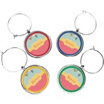 Easter Birdhouses Wine Charms (Set of 4) (Personalized)