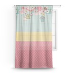 Easter Birdhouses Sheer Curtain (Personalized)