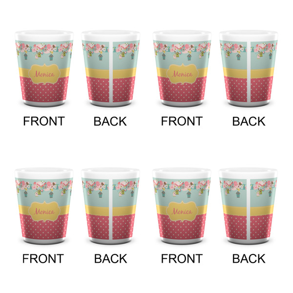 Easter Birdhouses Shot Glass - White - Set of 4 - APPROVAL