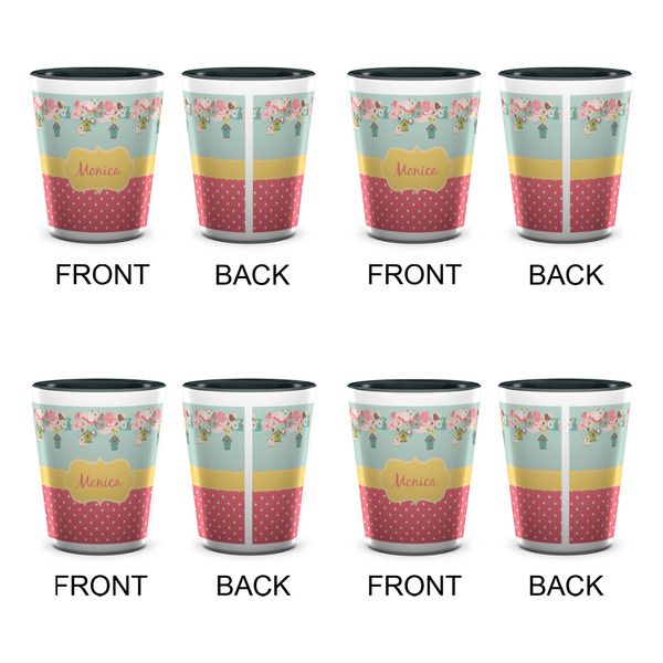 Easter Birdhouses Shot Glassess - Two Tone - Set of 4 - APPROVAL