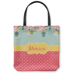 Easter Birdhouses Canvas Tote Bag (Personalized)