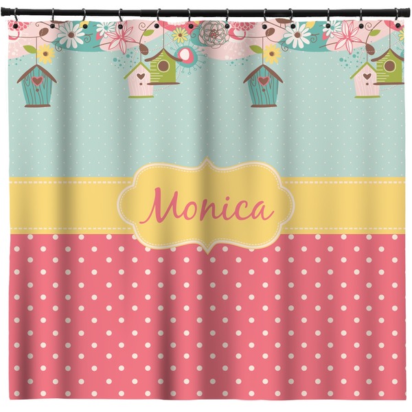 Custom Easter Birdhouses Shower Curtain - 71" x 74" (Personalized)