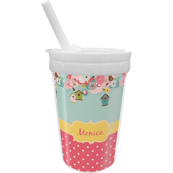 Custom Easter Birdhouses Sippy Cup with Straw (Personalized)