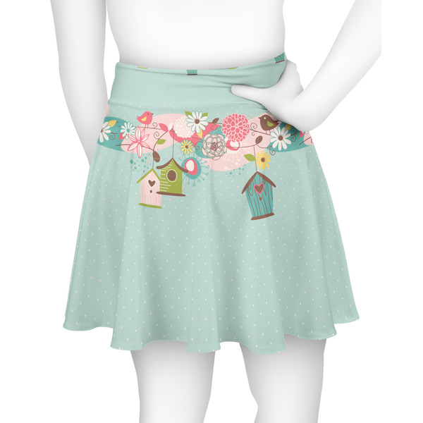 Easter Birdhouses Skater Skirt - Back