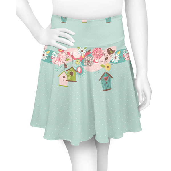Custom Easter Birdhouses Skater Skirt - Medium