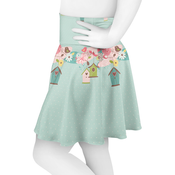 Easter Birdhouses Skater Skirt - Side