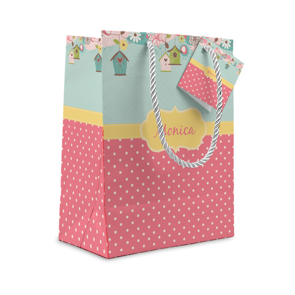 Custom Easter Birdhouses Small Gift Bag (Personalized)
