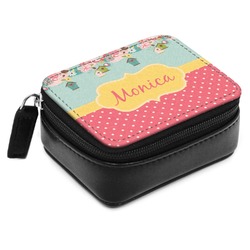 Easter Birdhouses Small Leatherette Travel Pill Case (Personalized)
