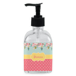 Easter Birdhouses Glass Soap & Lotion Bottle - Single Bottle (Personalized)