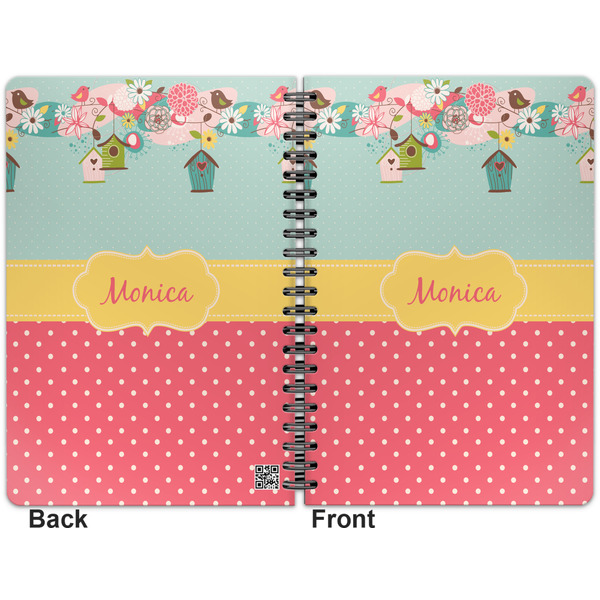 Easter Birdhouses Spiral Journal 7 x 10 - Apvl