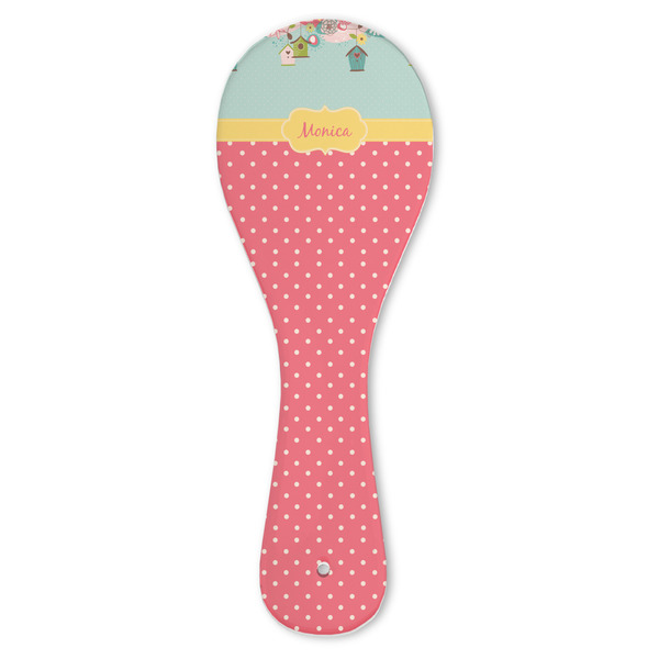 Custom Easter Birdhouses Ceramic Spoon Rest (Personalized)