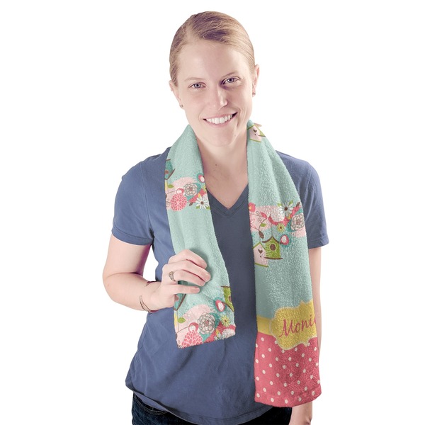 Easter Birdhouses Sport Towel - Exercise use - Model