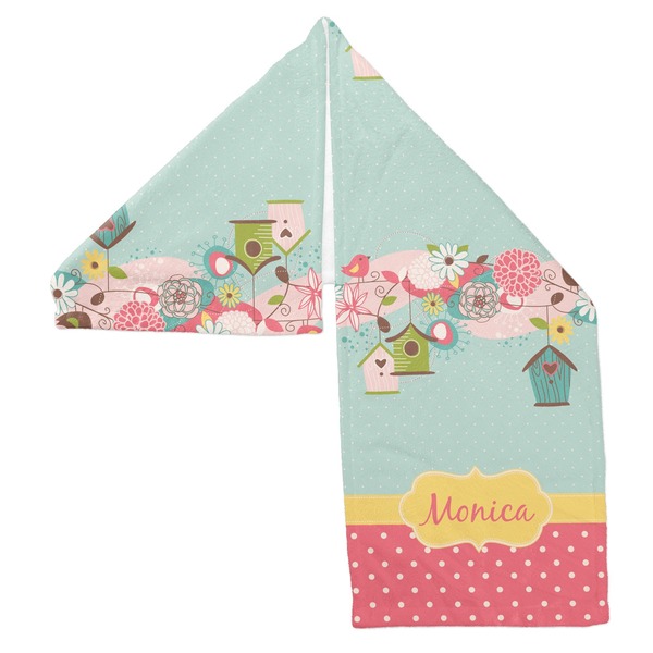 Easter Birdhouses Sports Towel Folded - Both Sides Showing