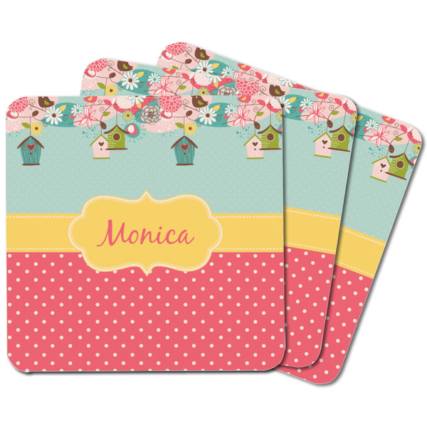 Easter Birdhouses Square Fridge Magnet - MAIN