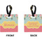 Easter Birdhouses Square Luggage Tag (Front + Back)
