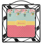 Easter Birdhouses Square Trivet (Personalized)