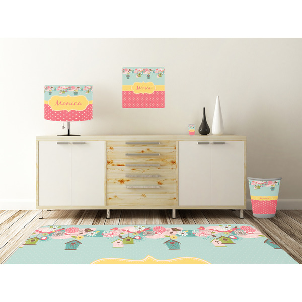 Easter Birdhouses Square Wall Decal Wooden Desk