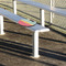 Easter Birdhouses Stadium Cushion (In Stadium)